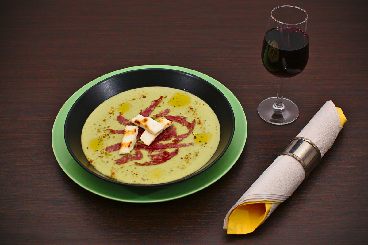 vellutata di fave con salame - pagina vellutata di fave con salame - pagina