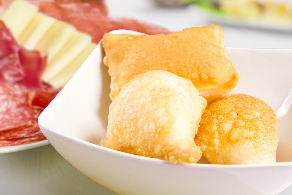 pancakes with ham and meat products